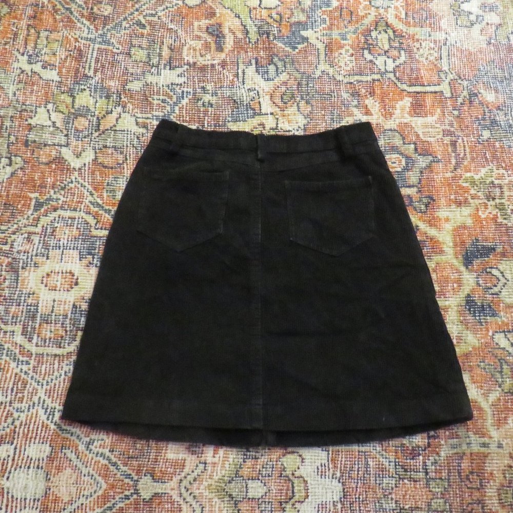 Brandy Melville Black Corduroy Skirt/One Size - Picture 2 of 2